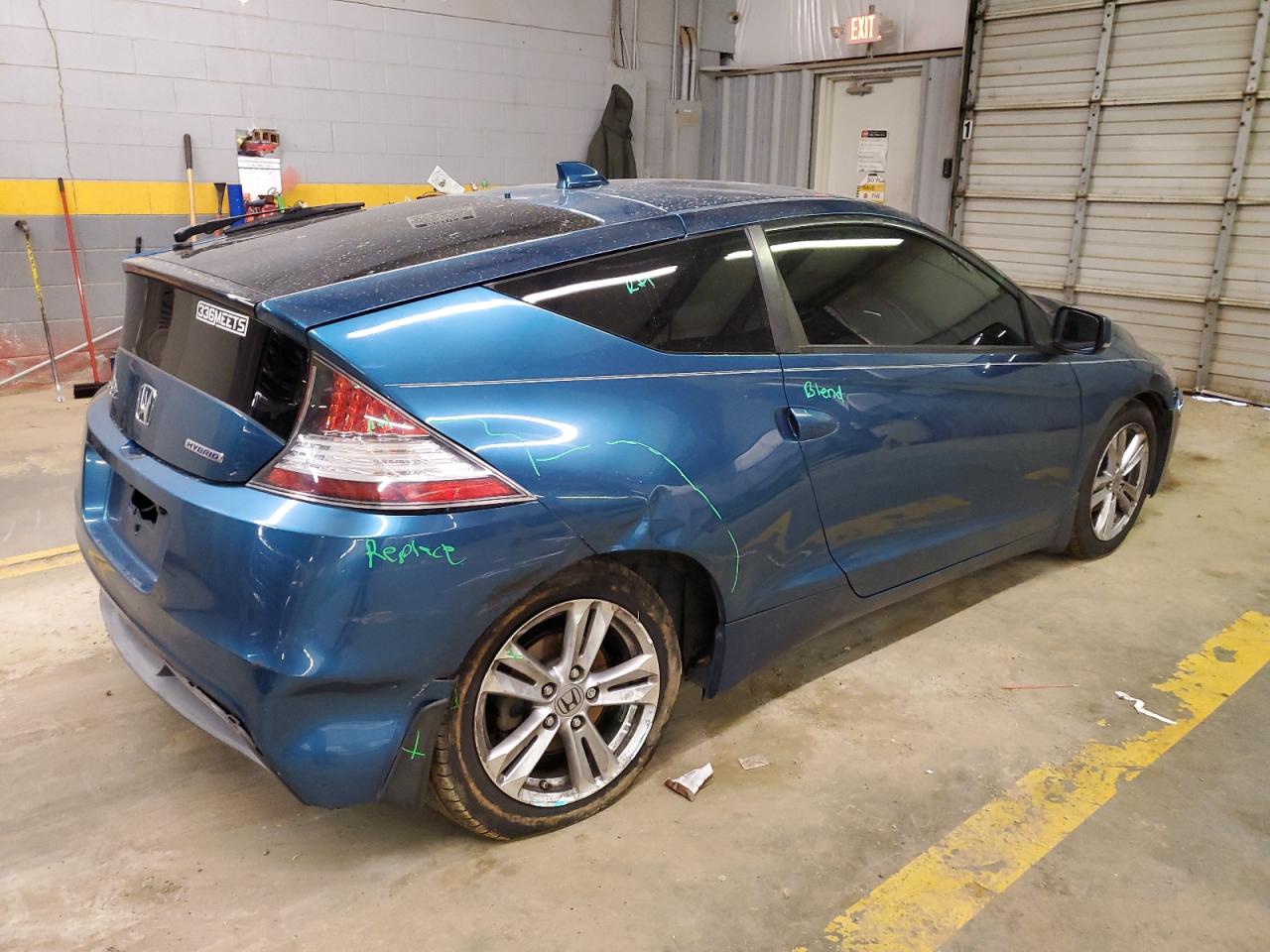 Image 3 of 2011 HONDA CR-Z EX 2011 with VIN JHMZF1D62BS014398