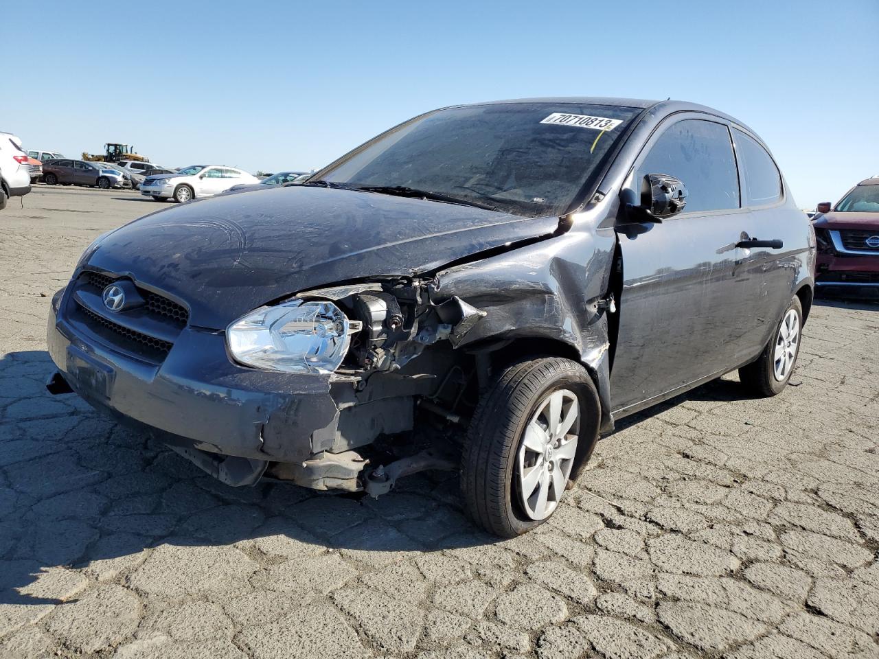 Image 1 of 2010 HYUNDAI ACCENT BLUE 2010 with VIN KMHCM3AC2AU165811