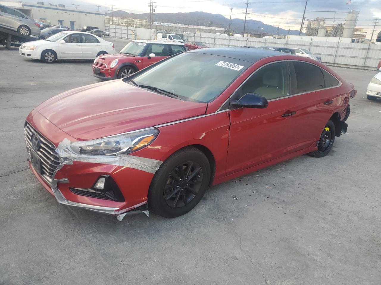 Image 1 of 2018 HYUNDAI SONATA SE 2018 with VIN 5NPE24AF7JH608483