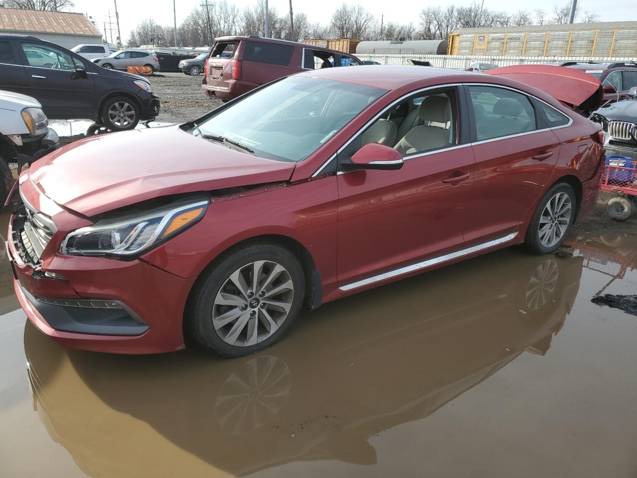 Image 1 of 2016 HYUNDAI SONATA SPORT 2016 with VIN 5NPE34AF4GH265119