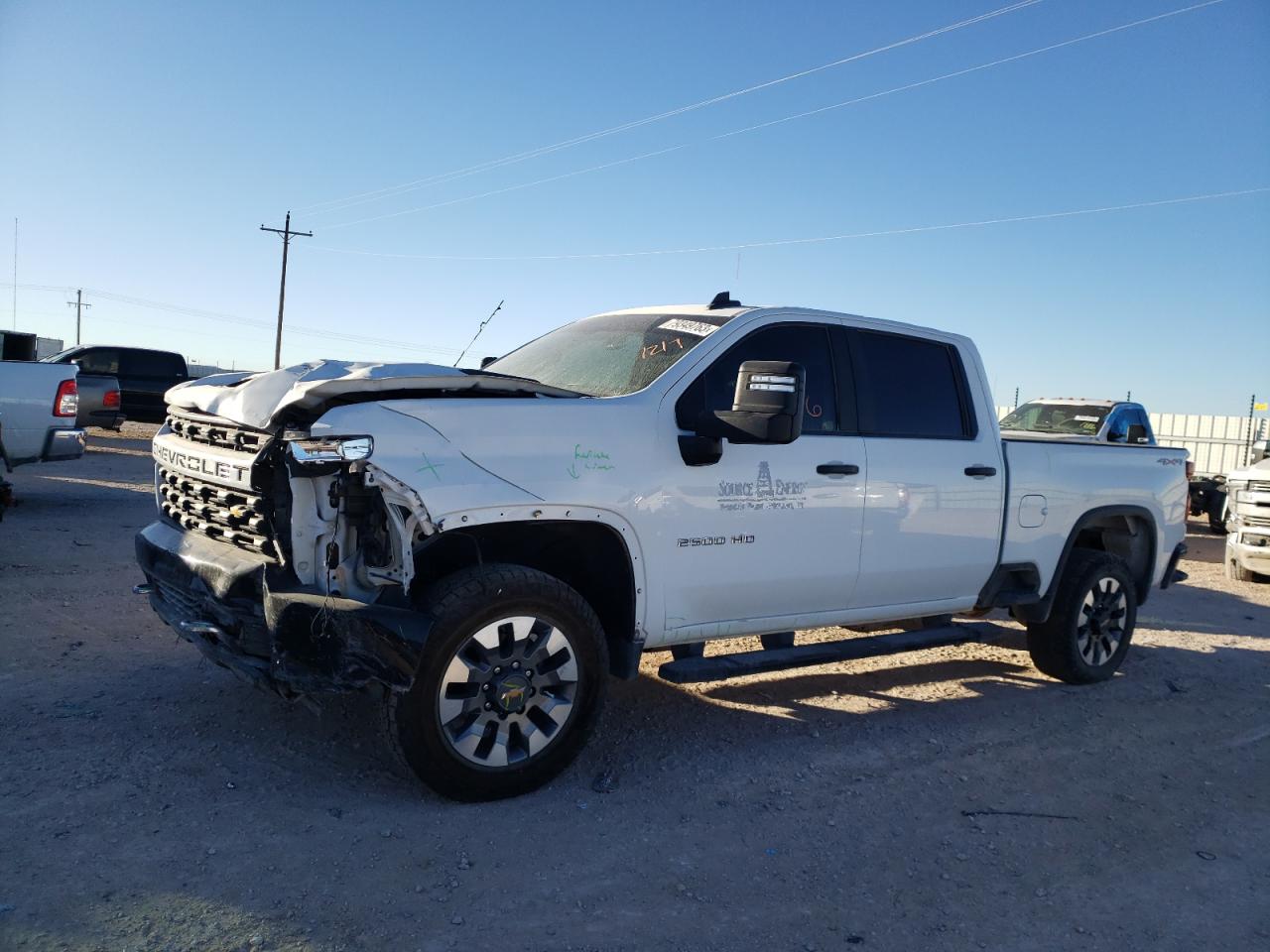 Image 1 of 2022 CHEVROLET SILVERADO K2500 CUSTOM 2022 with VIN 1GC1YME76NF361442