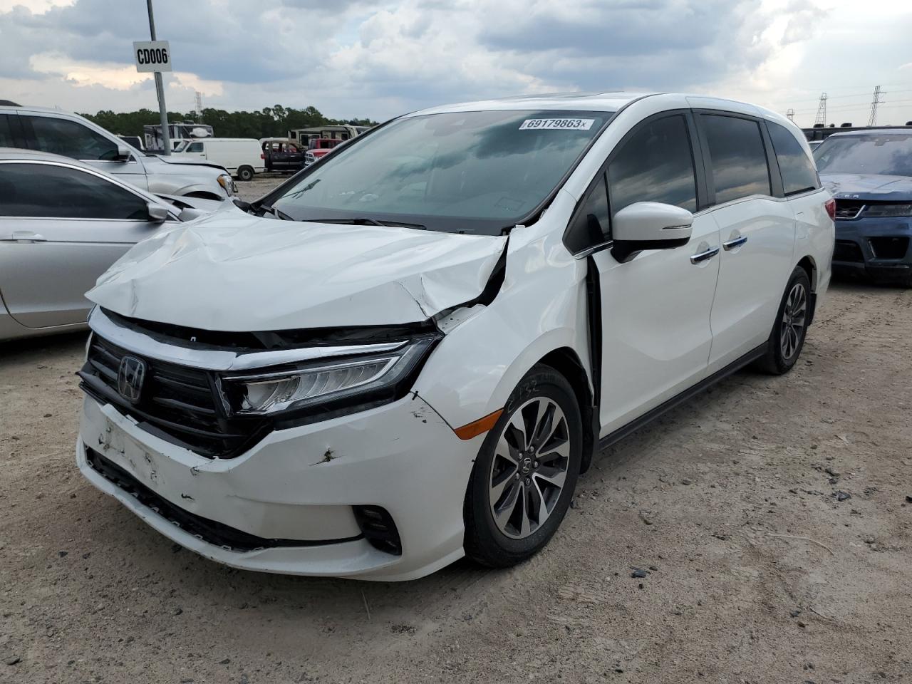 Изображение 1 2022 HONDA ODYSSEY EXL 2022 с VIN 5FNRL6H74NB032672