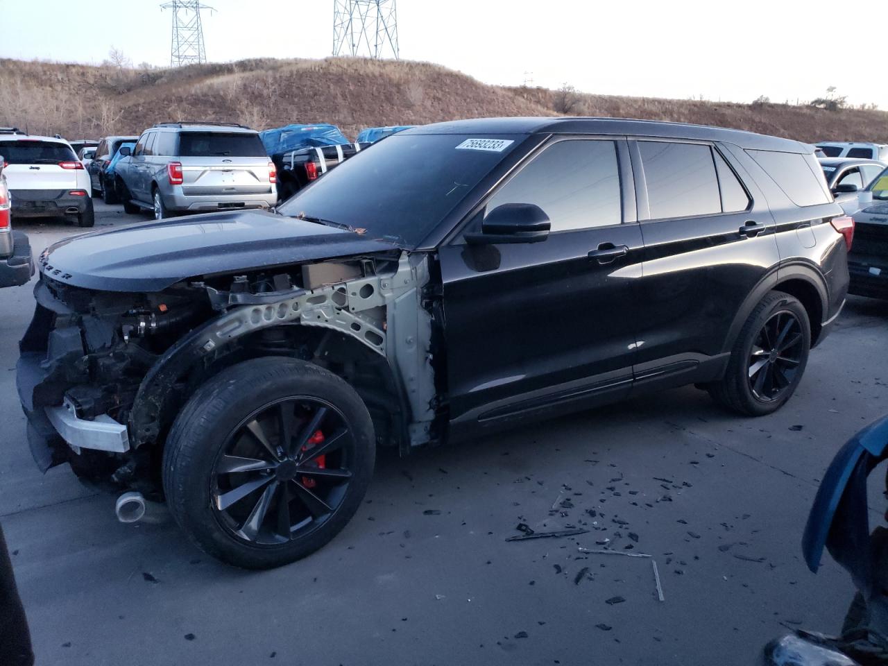 Image 1 of 2021 FORD EXPLORER ST 2021 with VIN 1FM5K8GC8MGA73513