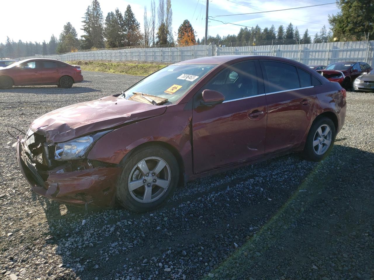 Image 1 of 2015 CHEVROLET CRUZE LT 2015 with VIN 1G1PC5SB2F7192483