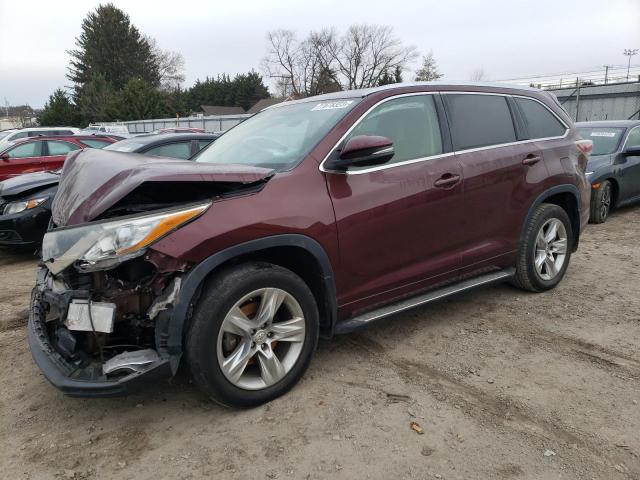 Image 1 of 2015 TOYOTA HIGHLANDER LIMITED 2015 with VIN 5TDDKRFH2FS129991
