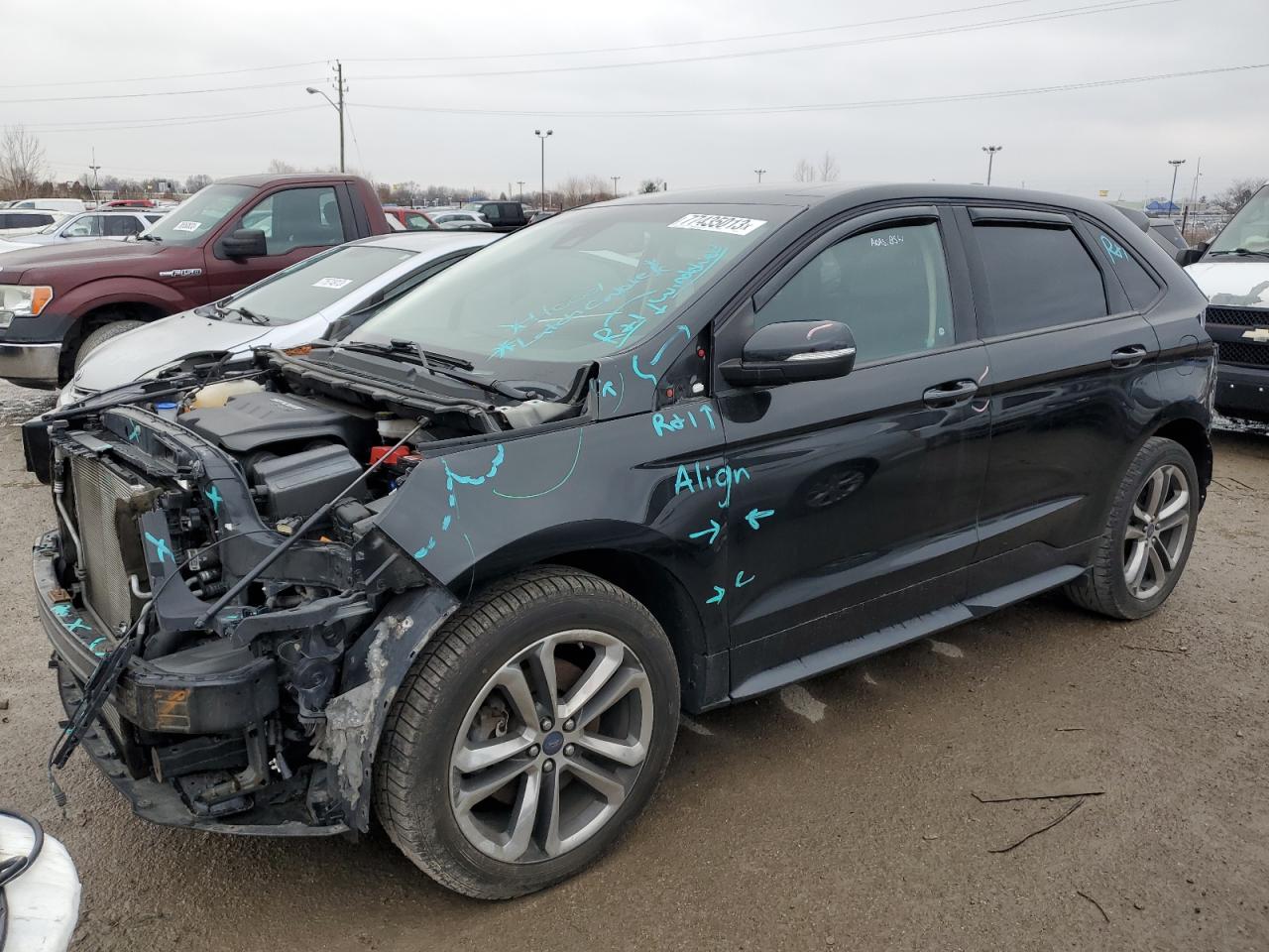 Image 1 of 2015 FORD EDGE SPORT 2015 with VIN 2FMTK3AP9FBB47117