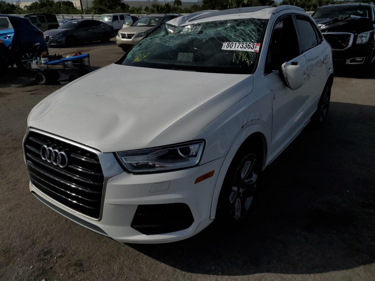 Image 1 of 2017 AUDI Q3 PREMIUM PLUS 2017 with VIN WA1HCCFS1HR005715