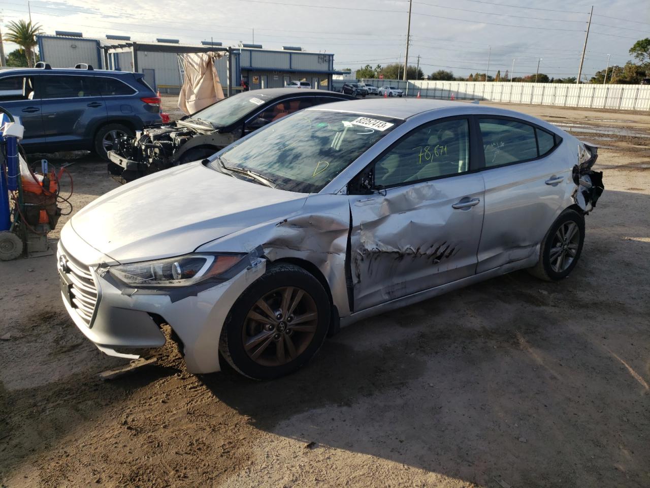 Image 1 of 2018 HYUNDAI ELANTRA SEL 2018 with VIN KMHD84LF1JU457438