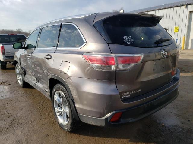 Image 2 of 2014 TOYOTA HIGHLANDER LIMITED 2014 with VIN 5TDDKRFH1ES007086