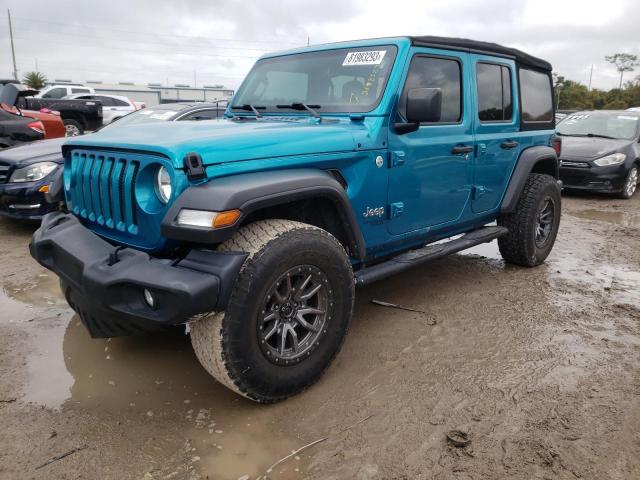 Image 1 of 2020 JEEP WRANGLER UNLIMITED SPORT 2020 with VIN 1C4HJXDG5LW143978