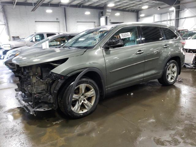 Image 1 of 2015 TOYOTA HIGHLANDER LIMITED 2015 with VIN 5TDDKRFH3FS092059