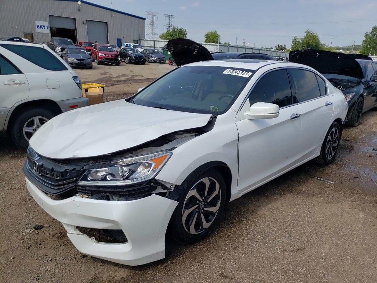 Image 1 of 2017 HONDA ACCORD EXL 2017 with VIN 1HGCR3F86HA014851
