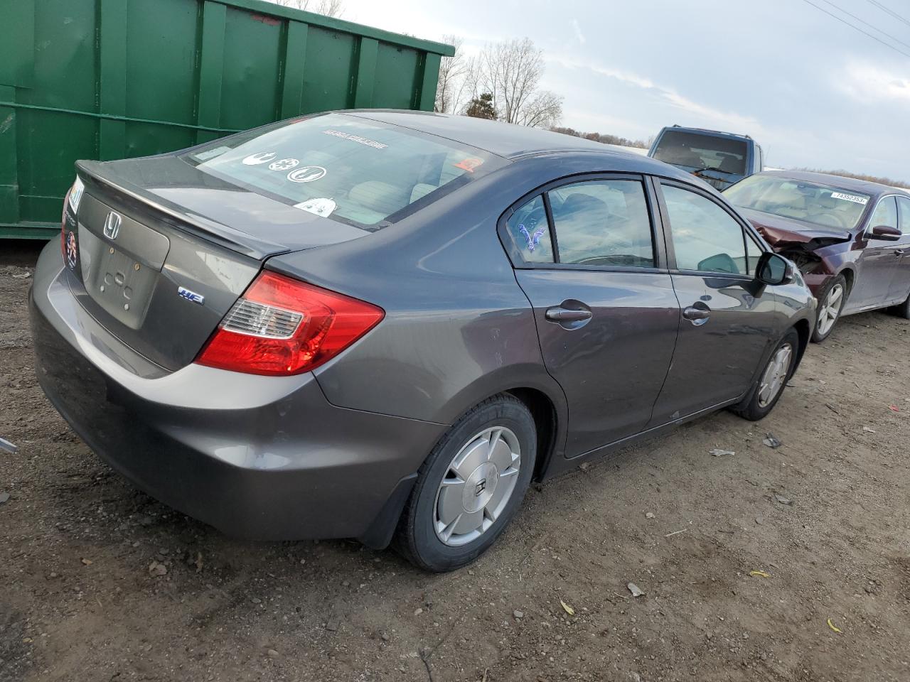 Image 3 of 2012 HONDA CIVIC HF 2012 with VIN 2HGFB2F6XCH513611