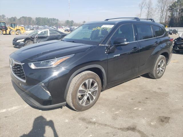 Image 1 of 2021 TOYOTA HIGHLANDER HYBRID XLE 2021 with VIN 5TDGARAH0MS007697