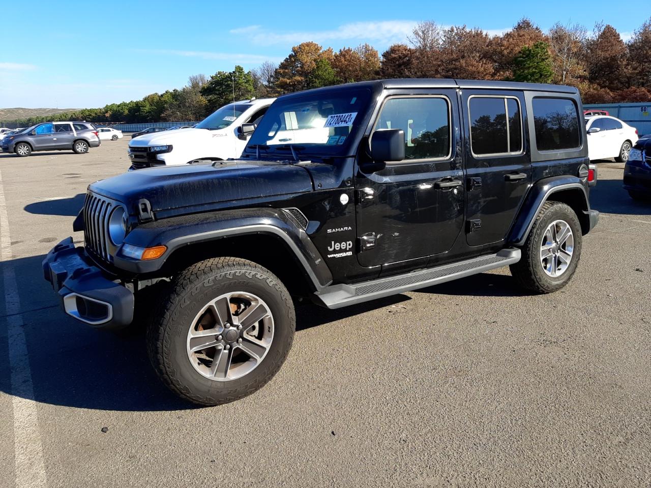 Image 1 of 2020 JEEP WRANGLER UNLIMITED SAHARA 2020 with VIN 1C4HJXEG1LW196871