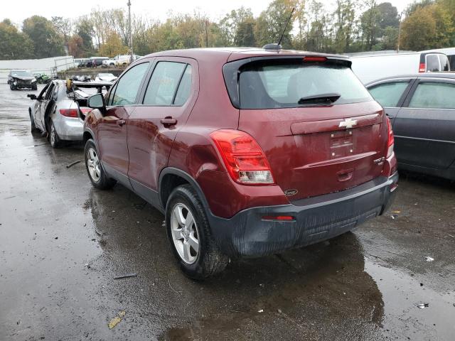 Image 2 of 2016 CHEVROLET TRAX LS 2016 with VIN 3GNCJNSBXGL118387