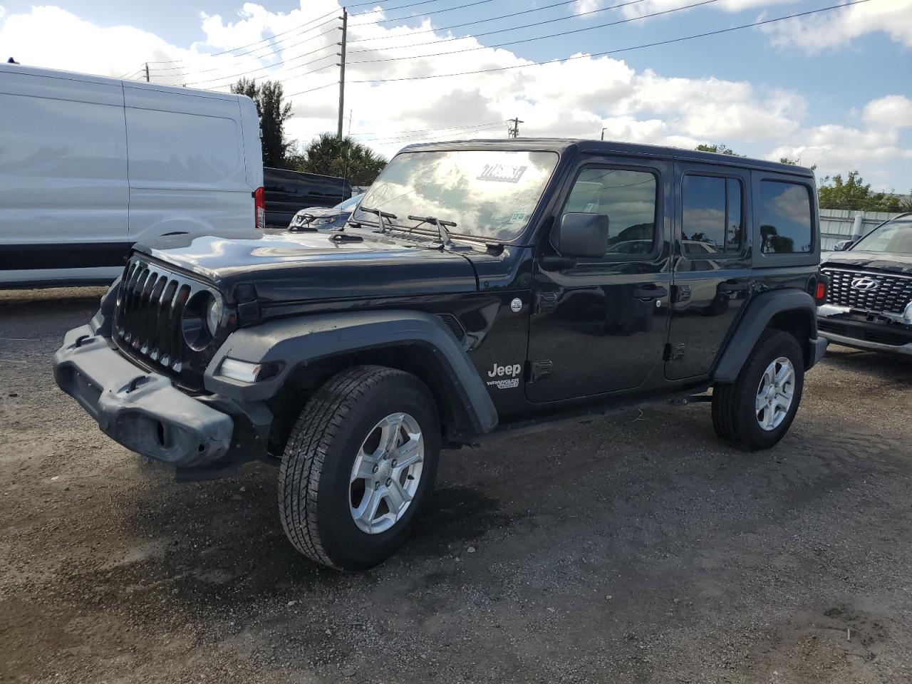 Image 1 of Jeep Wrangler Unlimited Sport 2018 with VIN 1C4HJXDN7JW200872
