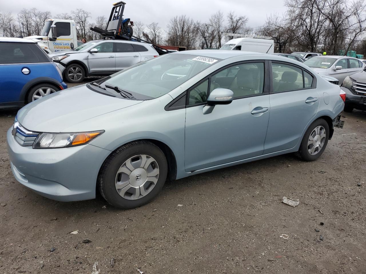 Image 1 of 2012 HONDA CIVIC HYBRID L 2012 with VIN JHMFB4F39CS007730