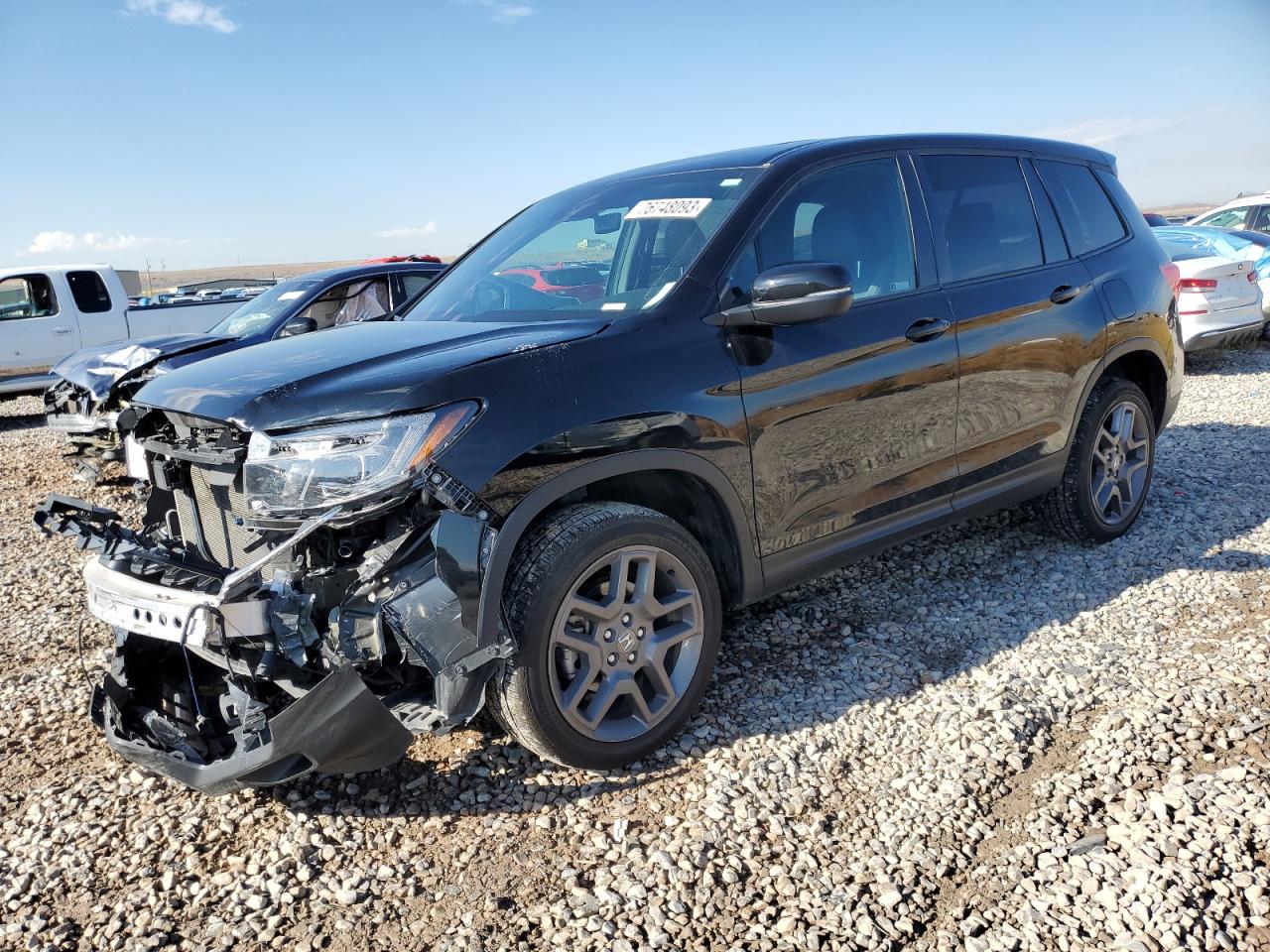 Image 1 of 2022 HONDA PASSPORT EXL 2022 with VIN 5FNYF8H52NB030478