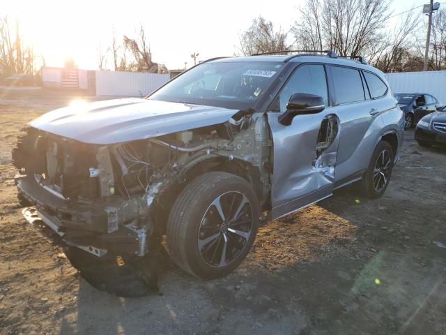 Image 1 of 2021 TOYOTA HIGHLANDER XSE 2021 with VIN 5TDLZRBH6MS160235