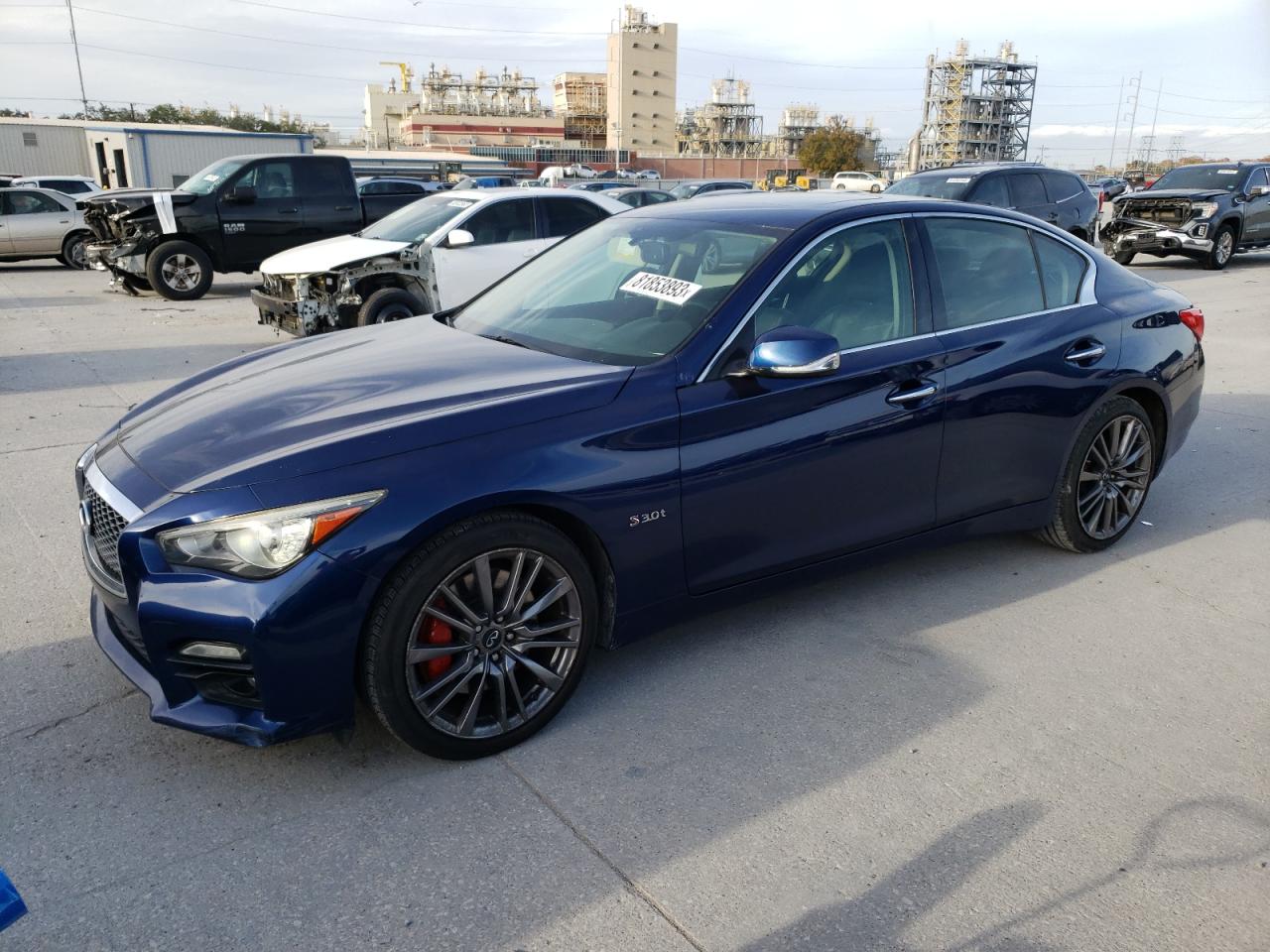 Image 1 of 2017 INFINITI Q50 RED SPORT 400 2017 with VIN JN1FV7AR1HM871157