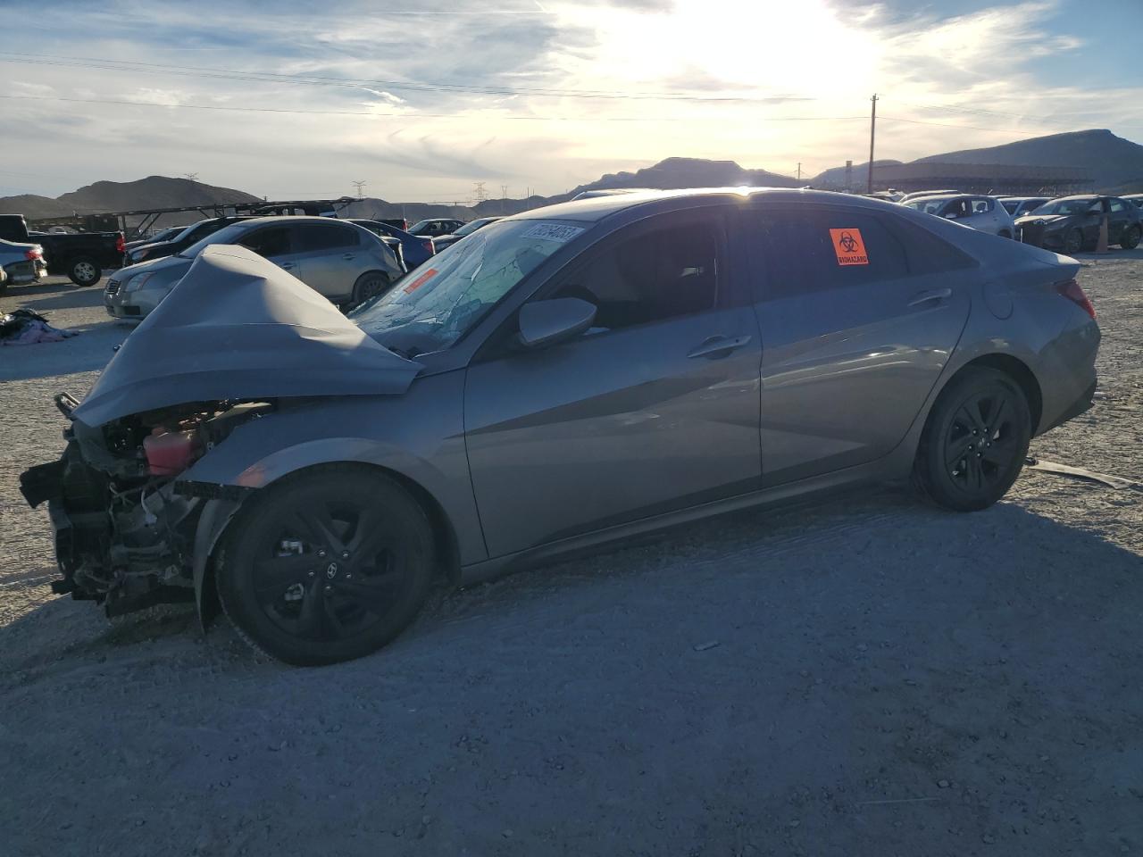 Image 1 of 2022 HYUNDAI ELANTRA BLUE 2022 with VIN KMHLM4AJ4NU021042