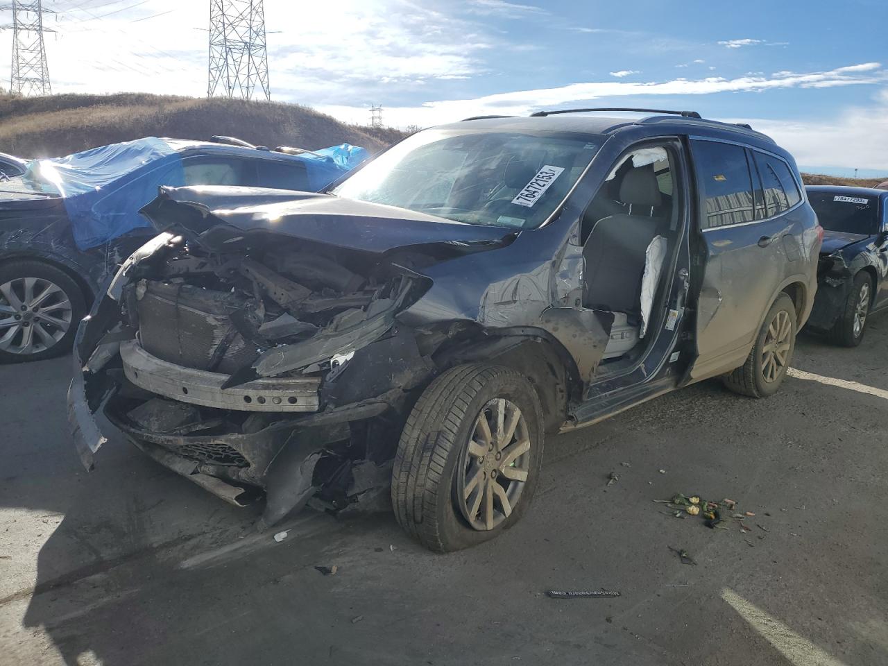 Image 1 of 2019 HONDA PILOT EX 2019 with VIN 5FNYF6H35KB074344