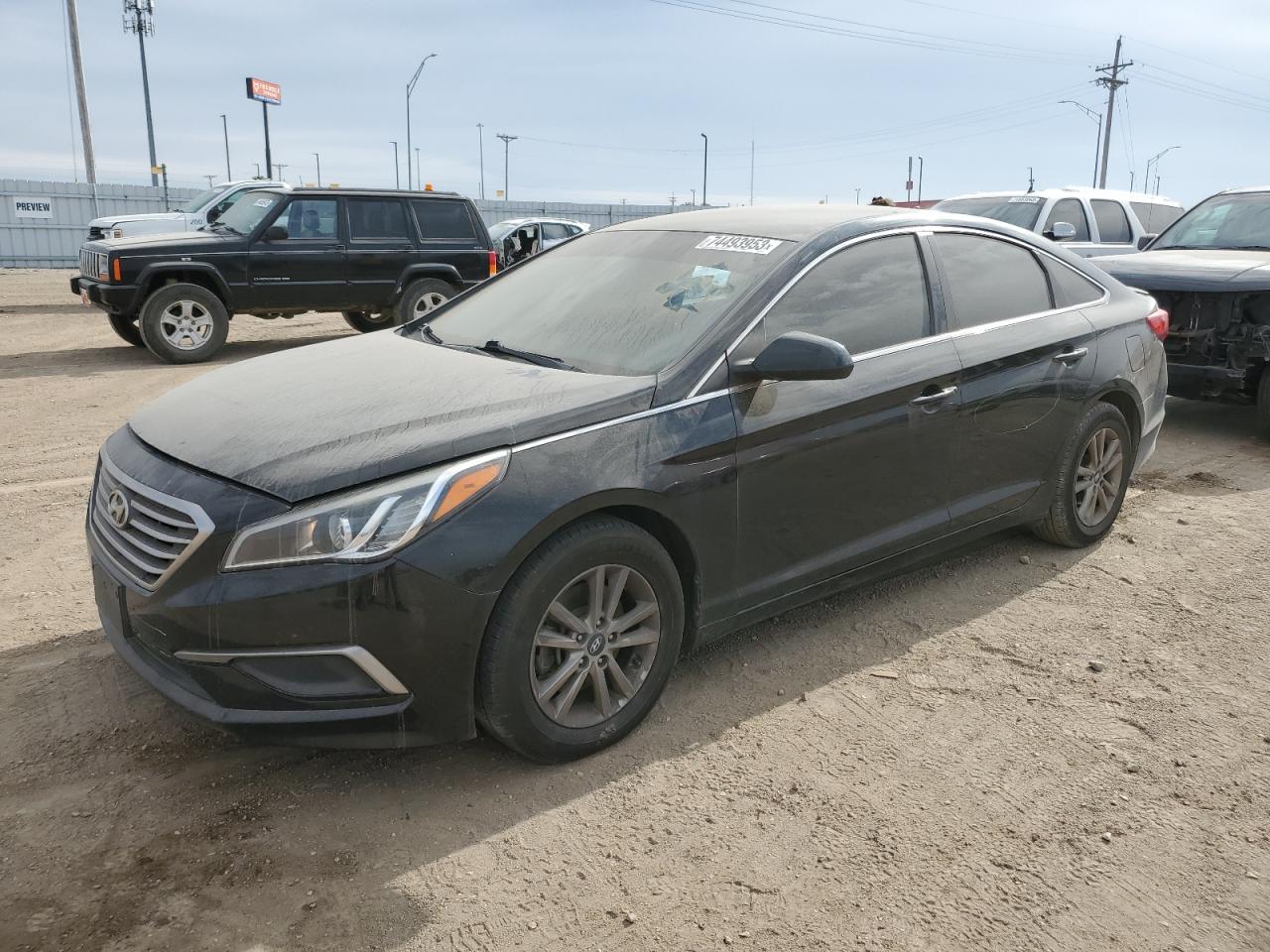 Image 1 of 2017 HYUNDAI SONATA SE 2017 with VIN 5NPE24AF3HH447043