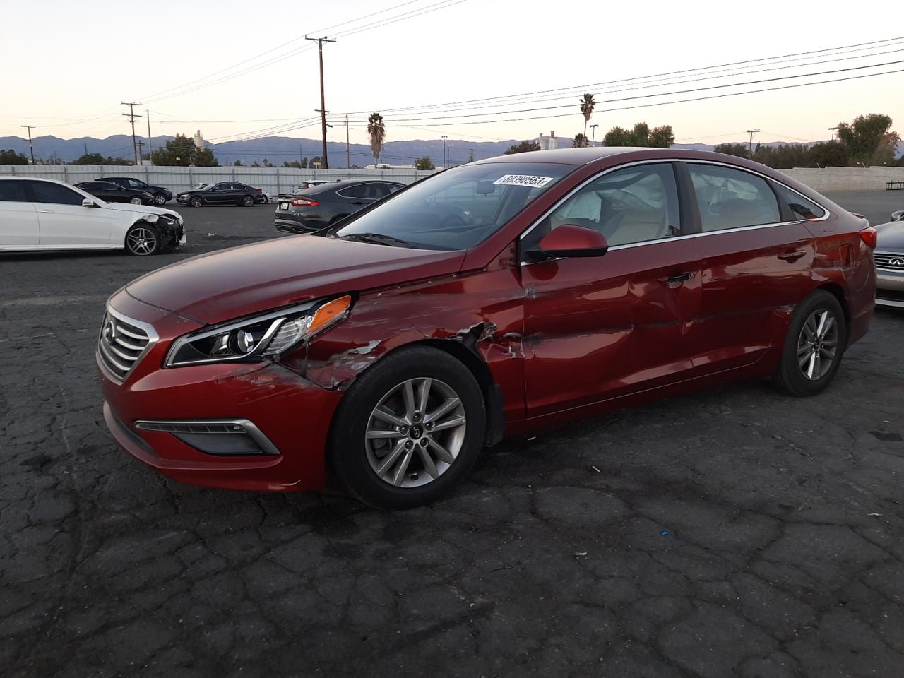 Image 1 of 2015 HYUNDAI SONATA SE 2015 with VIN 5NPE24AF3FH257031