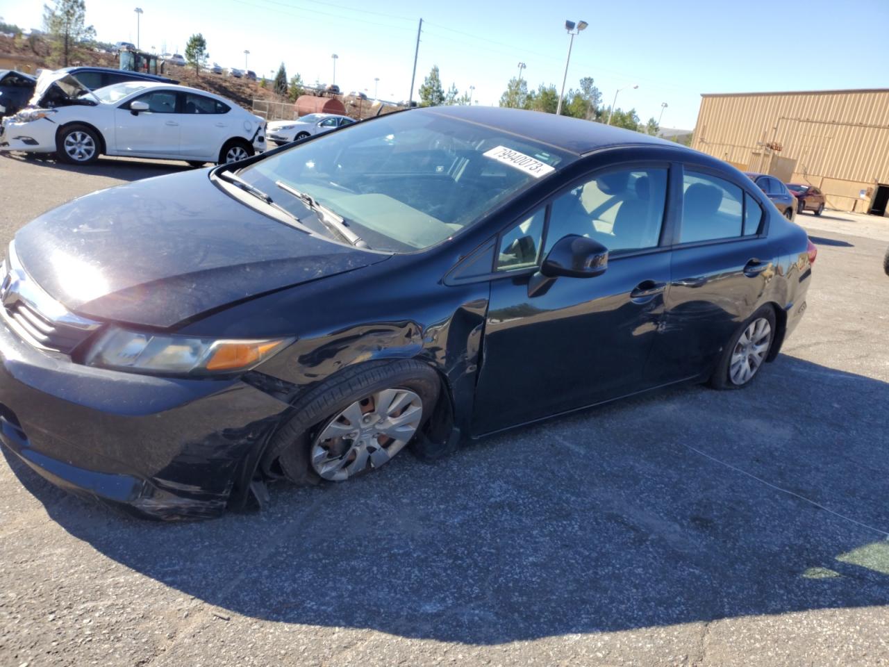 Image 1 of 2012 HONDA CIVIC LX 2012 with VIN 19XFB2F57CE002066