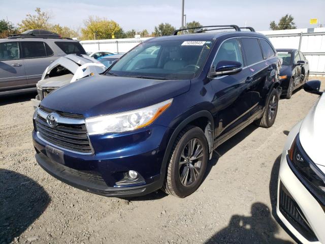 Obraz 1 z 2016 TOYOTA HIGHLANDER XLE 2016 z VIN 5TDJKRFH6GS346576